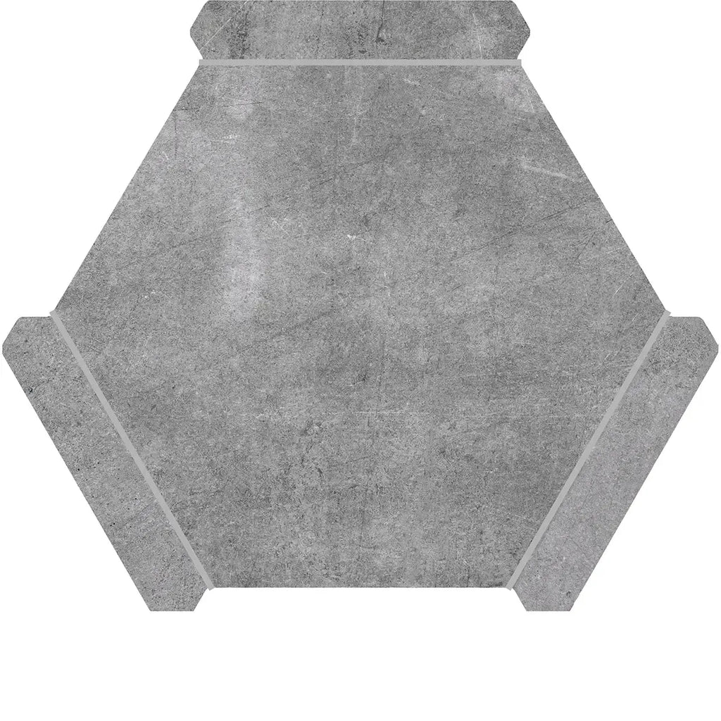 Montura Gray Slate Porcelain Hexagon Tile | Tile Club