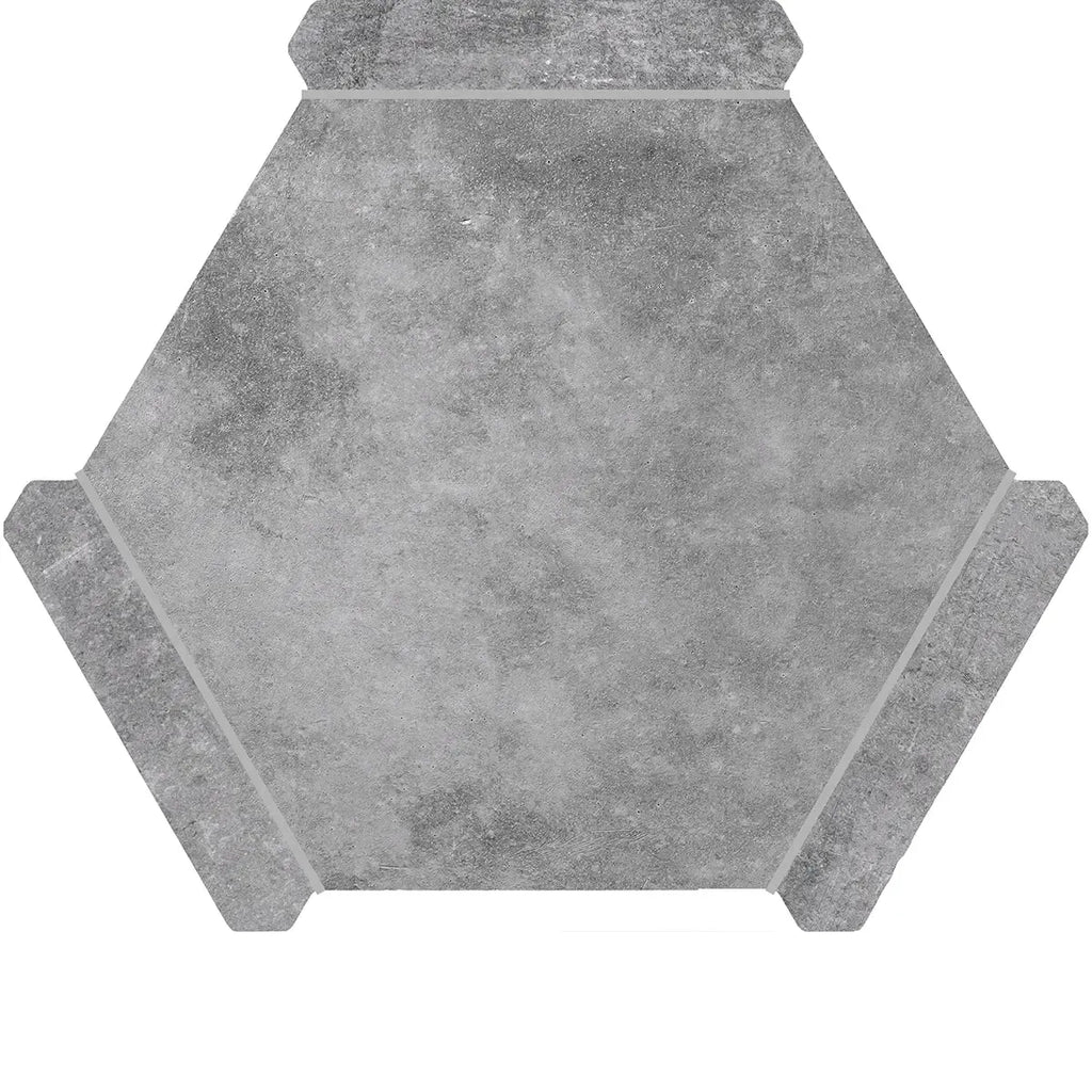 Montura Gray Slate Porcelain Hexagon Tile | Tile Club