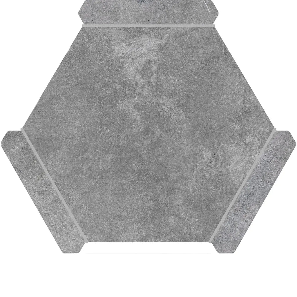 Montura Gray Slate Porcelain Hexagon Tile | Tile Club