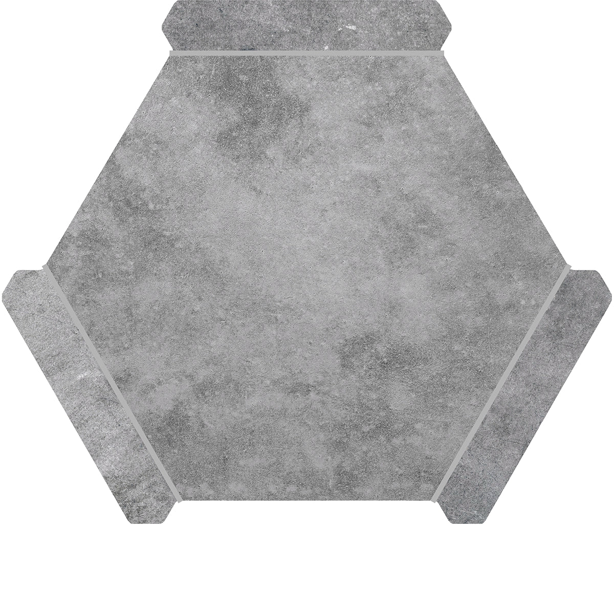 Montura Gray Slate Porcelain Hexagon Tile | Tile Club