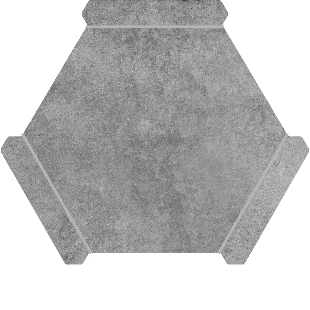 Montura Gray Slate Porcelain Hexagon Tile | Tile Club