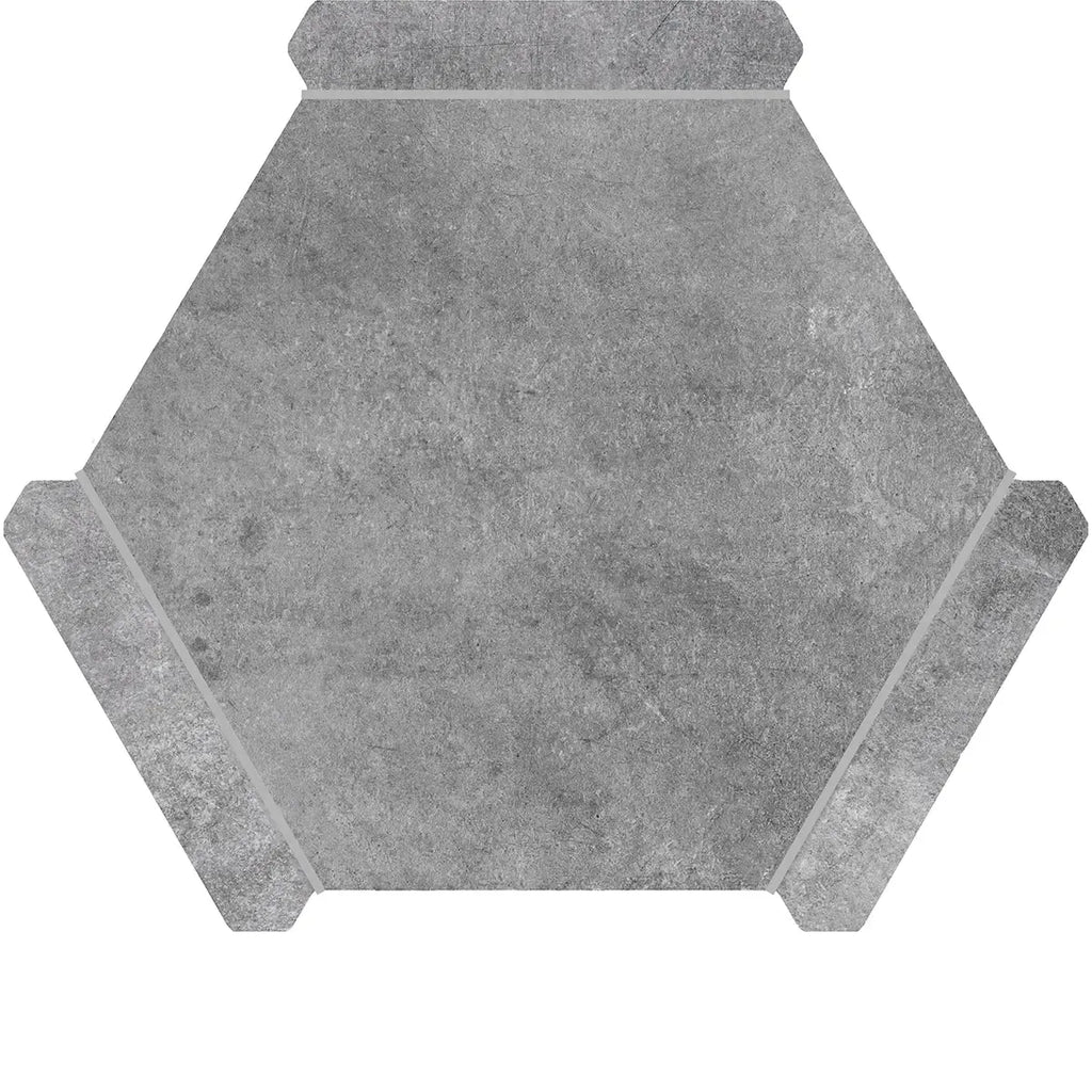 Montura Gray Slate Porcelain Hexagon Tile | Tile Club