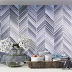 Moongrey Chevron Glass Mosaic Tile | Tile Club