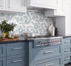 Moongrey Hexagon Glass Mosaic Tile | Tile Club