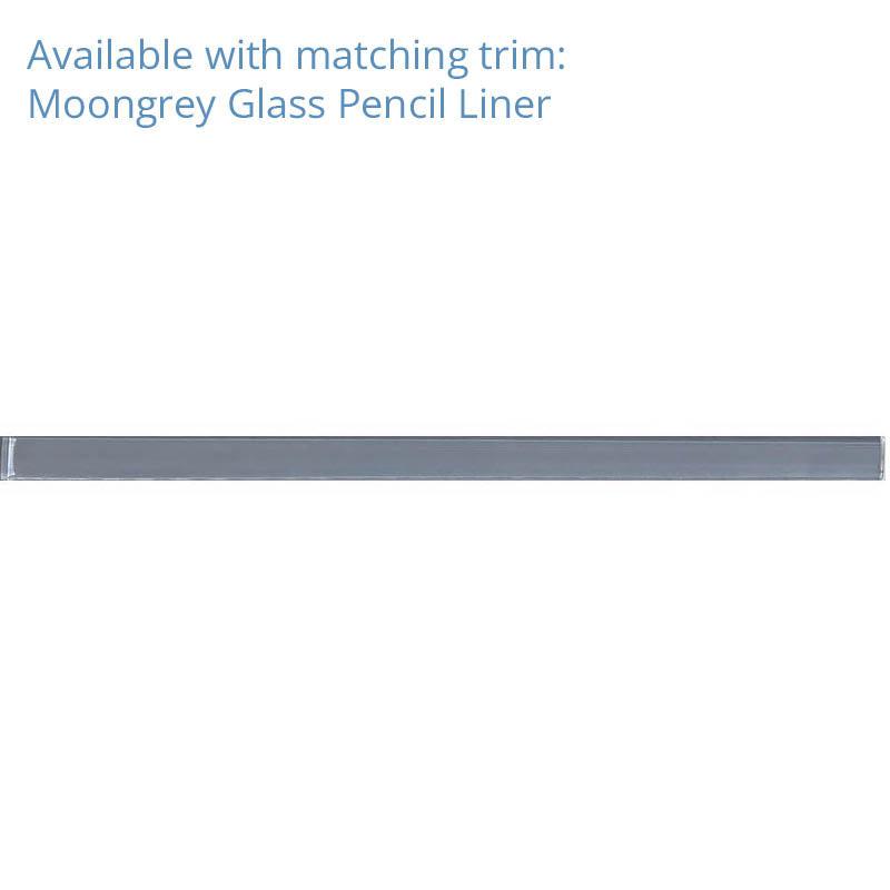 Moongrey Linear Glass Mosaic Tile