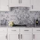 Moonstone Marbled Glass Hexagon Mosaic Tile | Tile Club