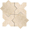Moroccan Star & Cross Crema Etched Marble Mosaic Tile