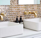Mother Of Pearl Divine Herringbone Mosaic Tile