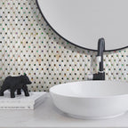 Mother Of Pearl Pillow With Abalone Dots Mosaic Tile | Tile Club