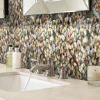Mother Of Pearl Wild Triangle Mosaic Tile | Tile Club