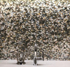 Mother Of Pearl Wild Triangle Mosaic Tile Bathroom Backsplash Installation