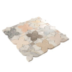 Multicolor Stars and Marble Mosaic Tile