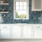 Munson Blue Gloss Ceramic Square Tile 6"x6" | Tile Club