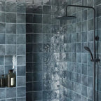 Munson Blue Gloss Ceramic Square Tile 6"x6" | Tile Club