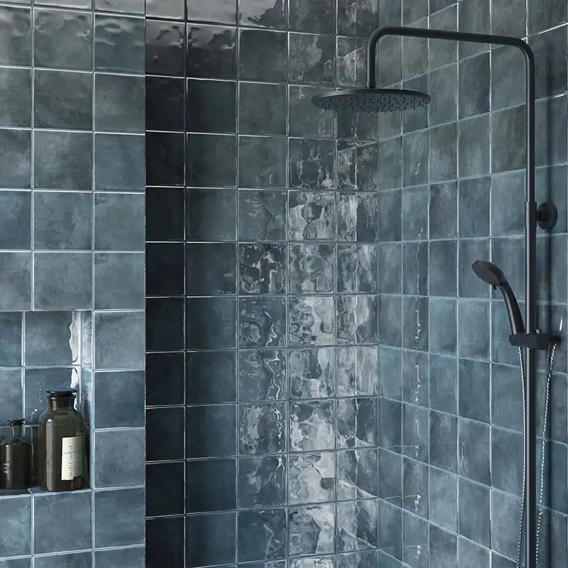 Munson Blue Gloss Ceramic Square Tile 6"x6" | Tile Club