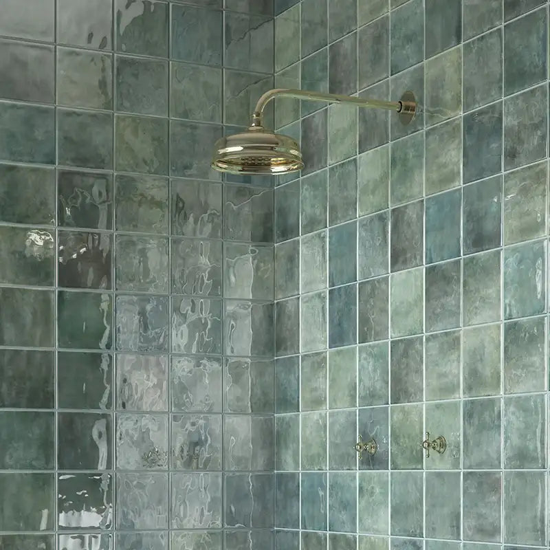Munson Green Gloss Ceramic Square Tile 6"x6" | Tile Club