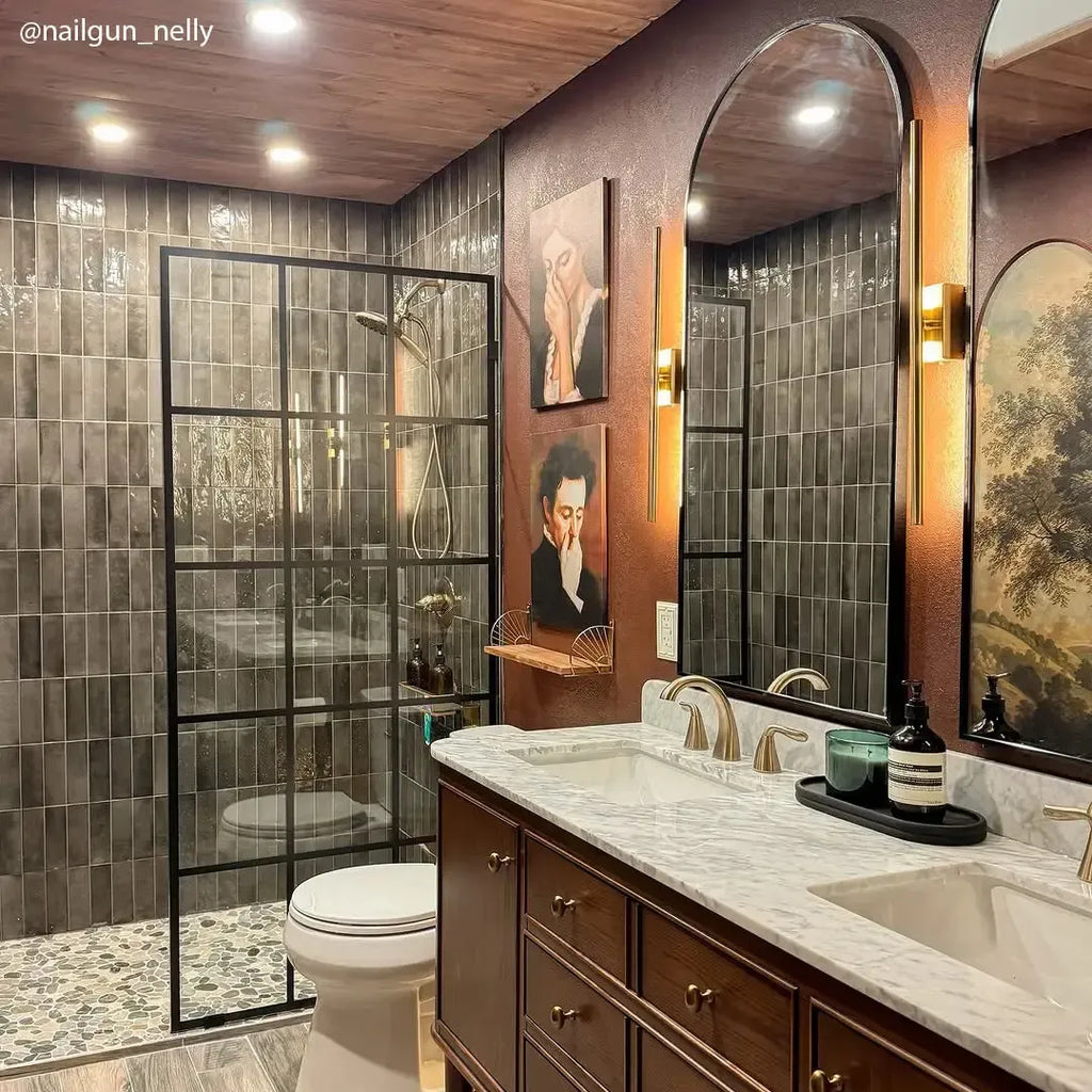 Luna Black 2.5x8 Ceramic Subway Tile | Tile Club