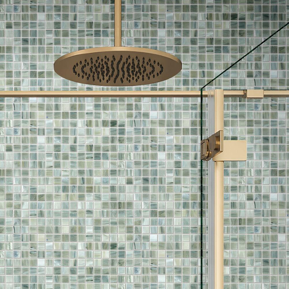 Nautical Blue & White Mixed Squares Glass Pool Tile | Tile Club