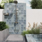 Nerida Blue Glossy 5.9" Porcelain Pool Tile | Tile Club