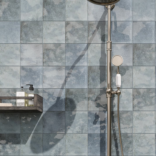 Nerida Blue Glossy 5.9" Porcelain Pool Tile | Tile Club