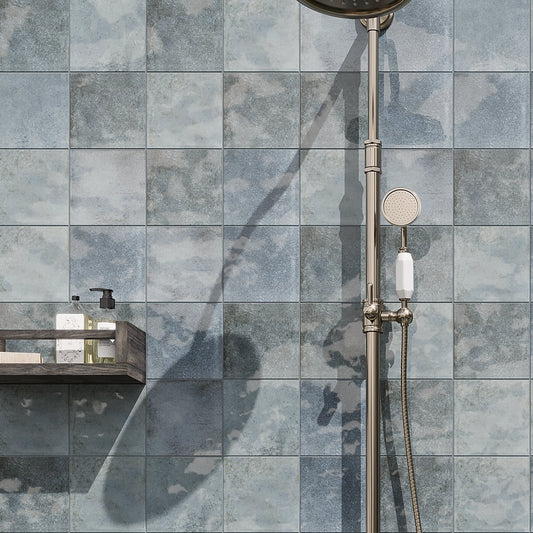 Nerida Blue Glossy 5.9" Porcelain Pool Tile | Tile Club