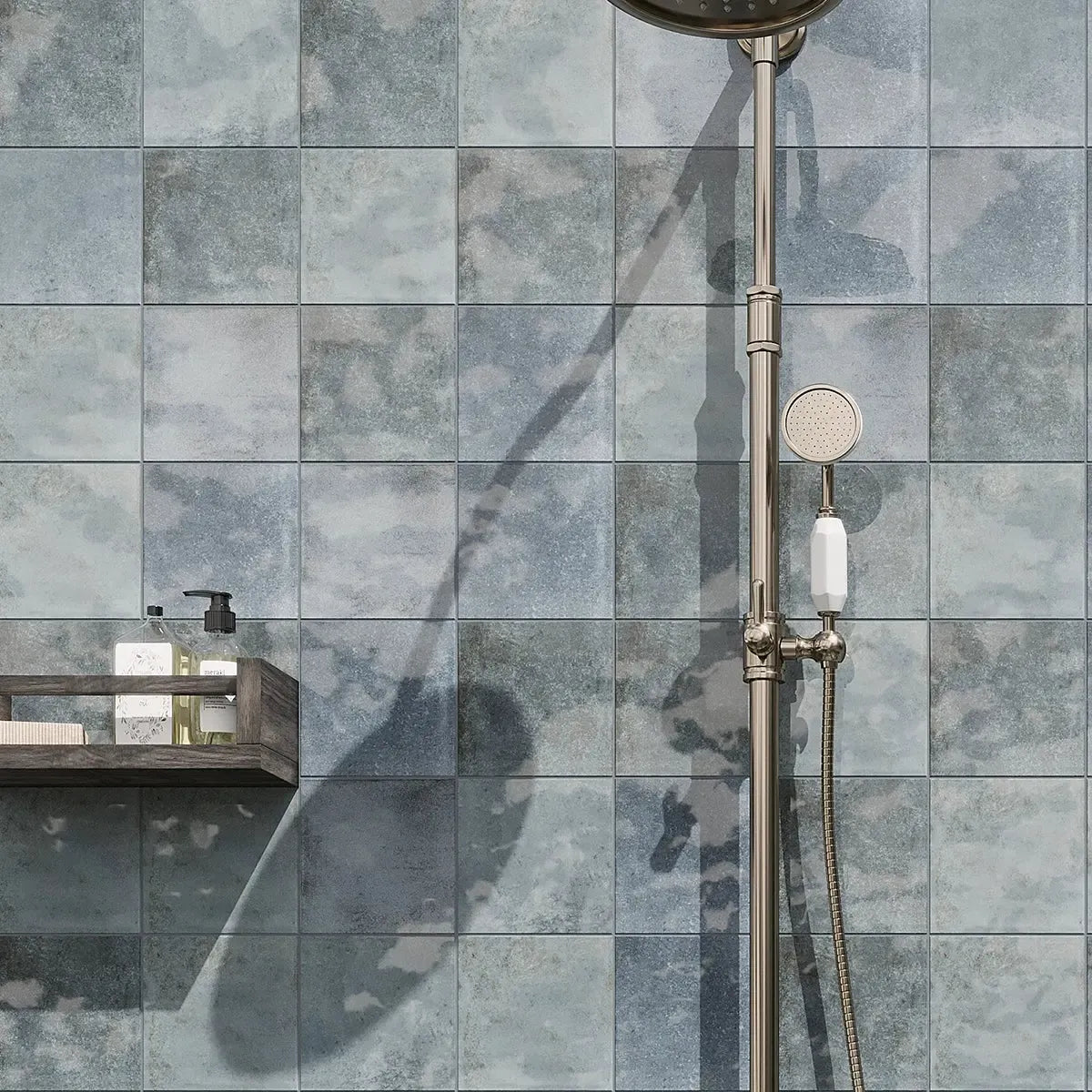 Nerida Blue Glossy 5.9" Porcelain Pool Tile | Tile Club