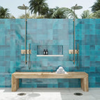 Nerida Glacier Glossy 5.9" Porcelain Pool Tile | Tile Club