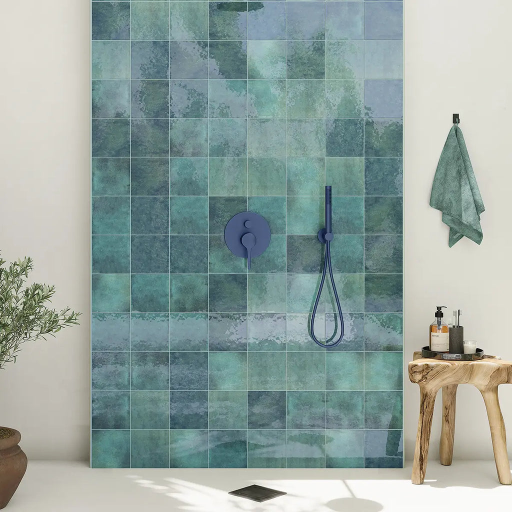Nerida Green Glossy 5.9" Porcelain Pool Tile | Tile Club