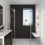 Nero Marquina 1X1 Honed Marble Mosaic Tiles Shower Backsplash