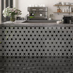 Nero Marquina And Thassos White 6 Inch Hexagon Marble Mosaic Tile | Tile Club