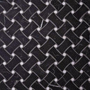 Nero Marquina Curved Basket Weave With White Dots Marble Mosaic Tile