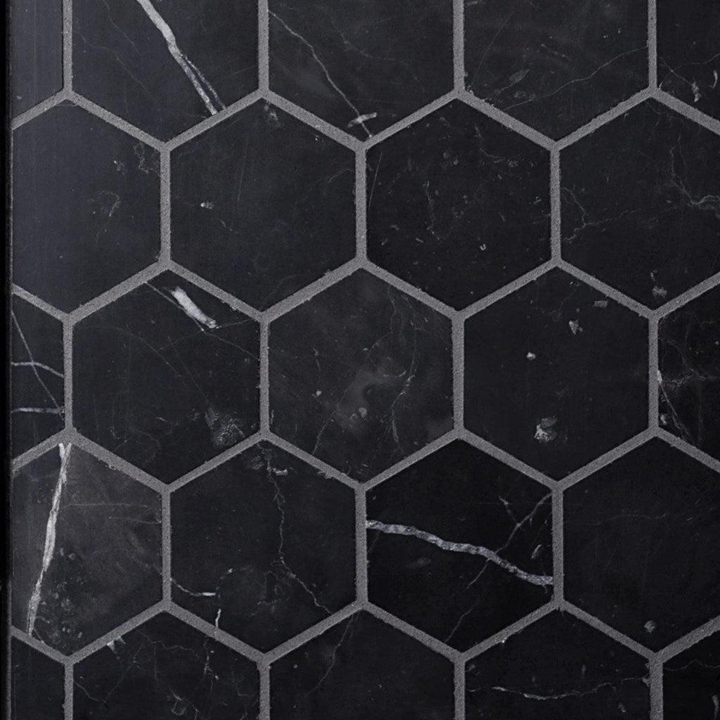 Black Marble Hexagon Mosaic Tile