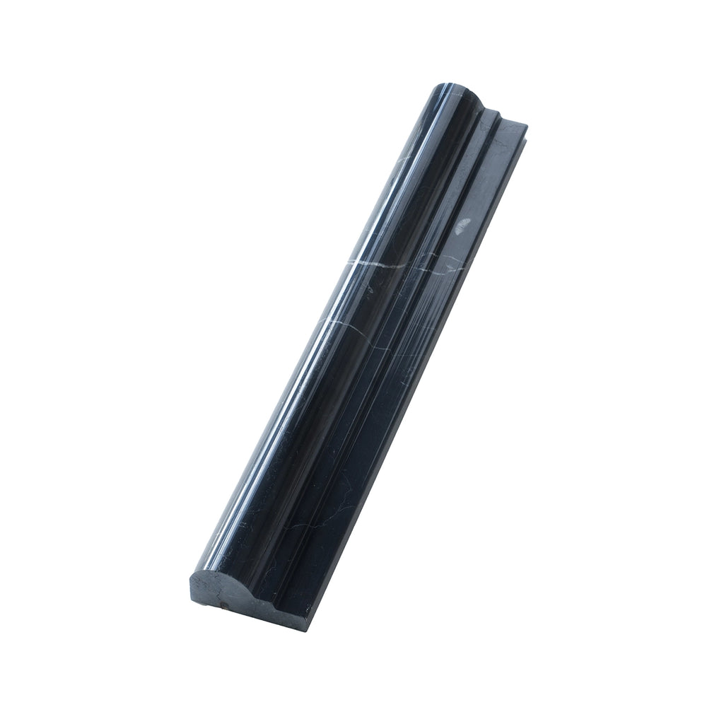 Nero Marquina Marble Chair Rail Polished | Tile Club