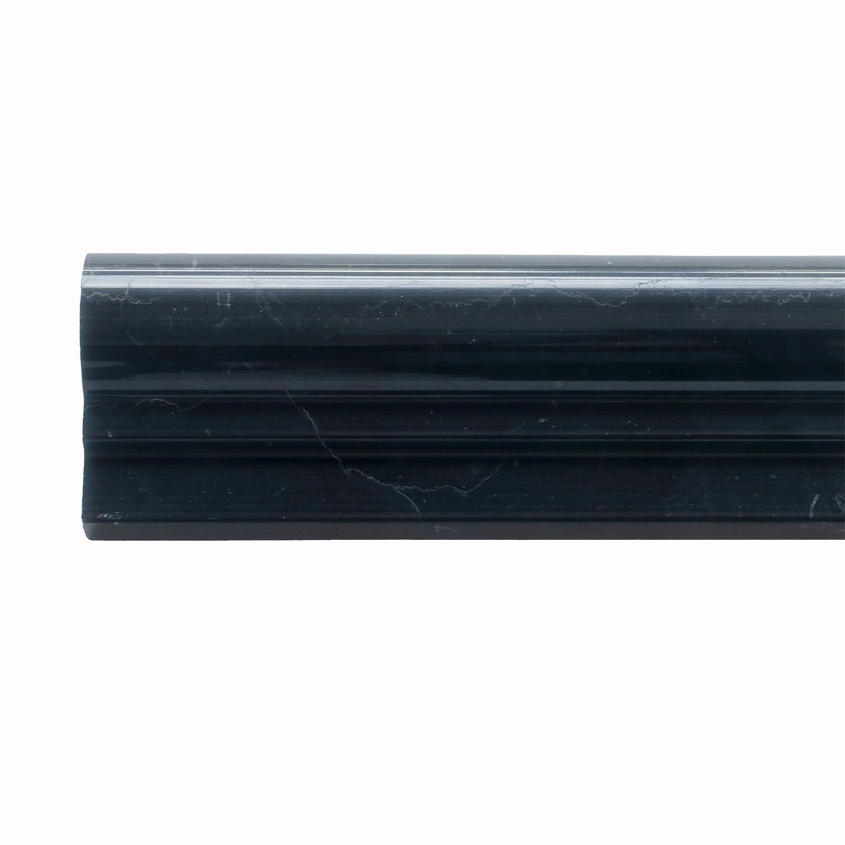 Nero Marquina Marble Chair Rail Polished | Tile Club