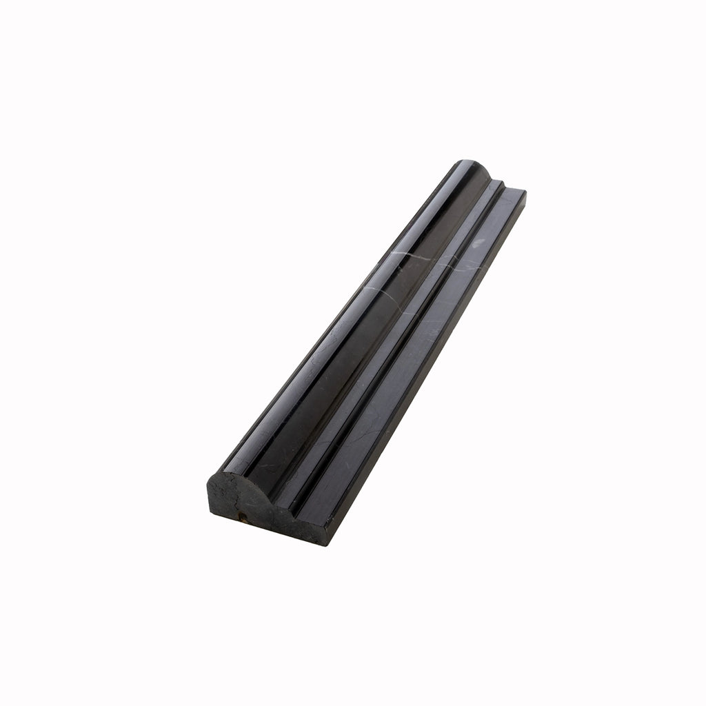 Nero Marquina Marble Chair Rail Polished | Tile Club