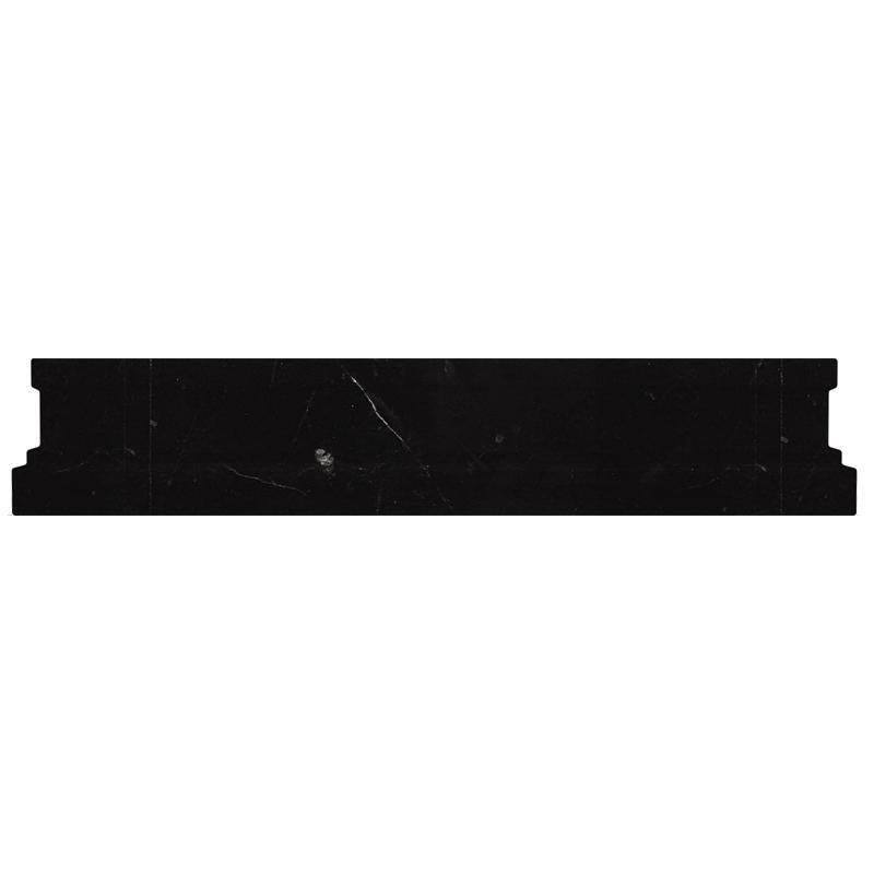 Nero Marquina Marble Nova Chair Rail Honed | Tile Club | Position1