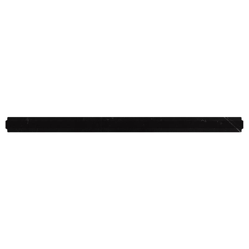Nero Marquina Marble Nova Pencil Liner Honed | Tile Club | Position1