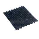Nero Marquina Penny Tumbled Mosaic Tile | Tile Club