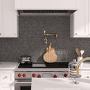Nero Marquina Penny Tumbled Mosaic Tile | Tile Club