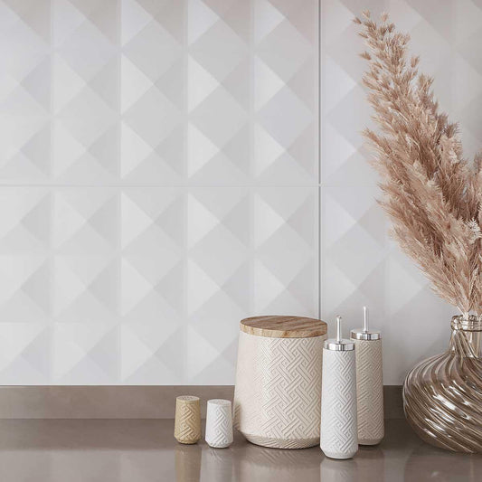 Textured 3D porcelain wall tile backsplash