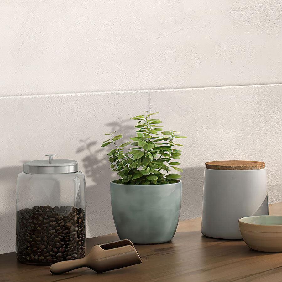 Kitchen Table Close-up with Neutral White Rec-Bis B100 Wall