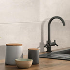 Kitchen Sink in Background of Neutral White Rec-Bis B100 Wall