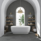 Newport Anthracite Concrete Look Mosaic Tile 12x12 | Tile Club