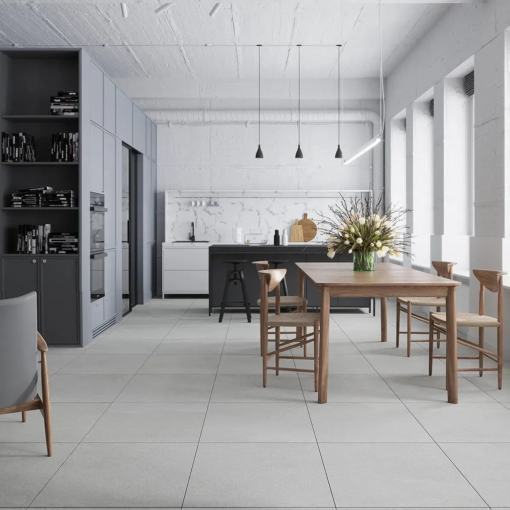 Newport Cold Gray Concrete Look Porcelain Tile 24x24 | Tile Club