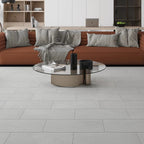 Newport Cold Gray Concrete Look Porcelain Tile 12x24 Living Room Floor