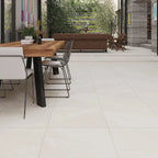 Newport White Concrete Look Porcelain Tile 24x24 Commercial Floor