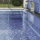 Night glass swimming pool during the day