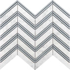 carrara marble chevron tile