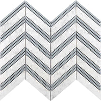 Nova Chevron Bardiglio Marble Tile