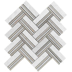 Nova Herringbone Beige Marble Tile